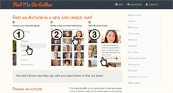 Desktop Screenshot of findmeanauthor.com