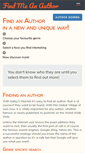 Mobile Screenshot of findmeanauthor.com
